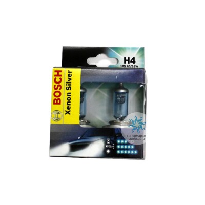 Набор галогеновых ламп Bosch H4 Xenon Silver